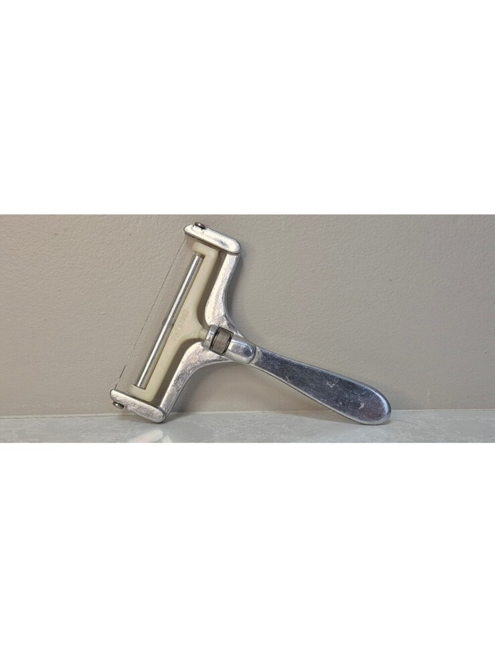 Vintage Cast Aluminum Adjustable Roller Wire Cheese Slicer - Made in Taiwan